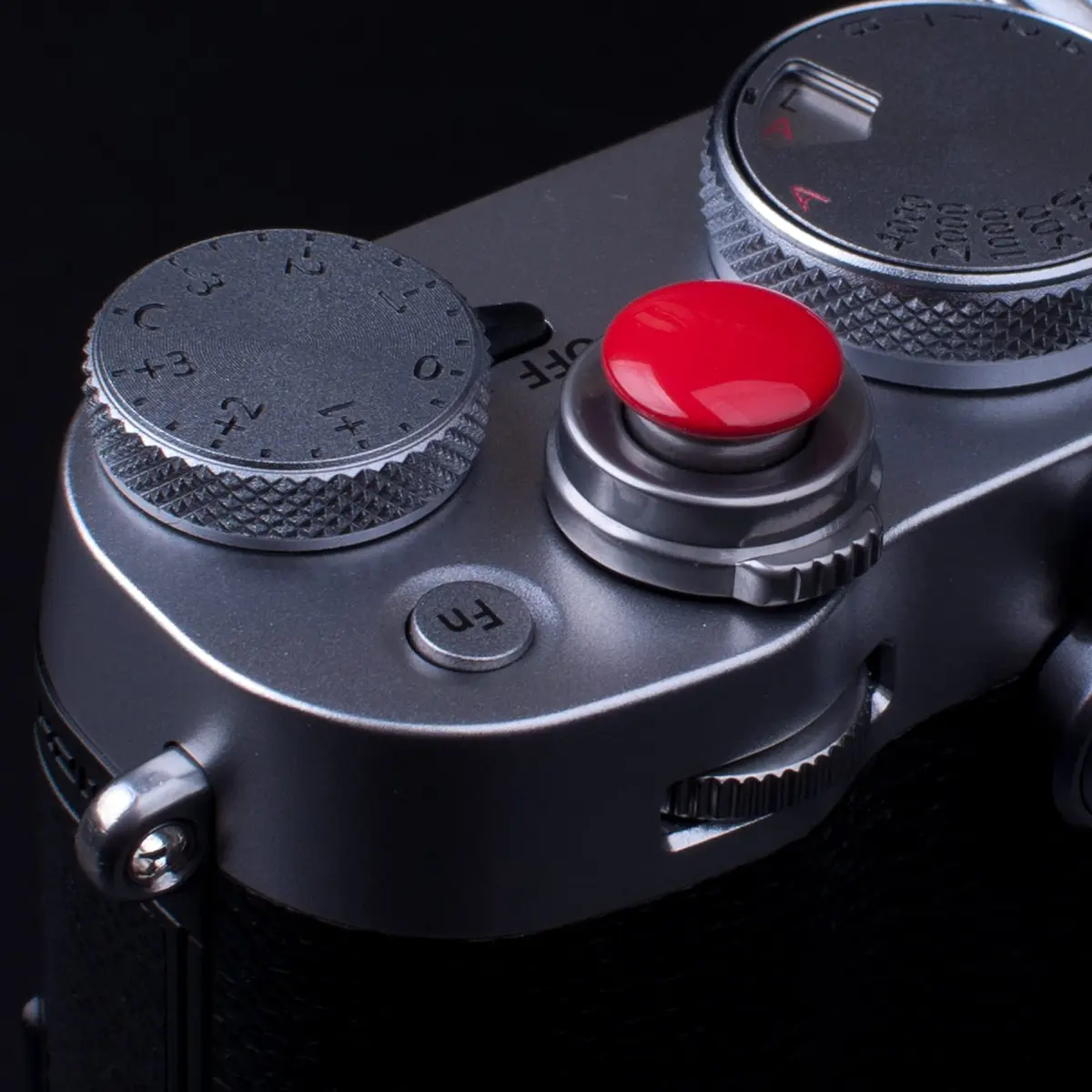 VKO Red Metal Soft Shutter Release Button | Brass Camera Accessory for Photography - view 4