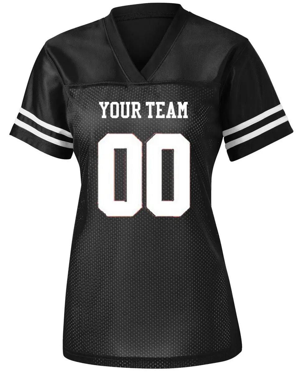 Rocksolid Womens Custom Football Replica Team Jersey (X-Small, Black) | Personalized Women's Football Jersey - main product image