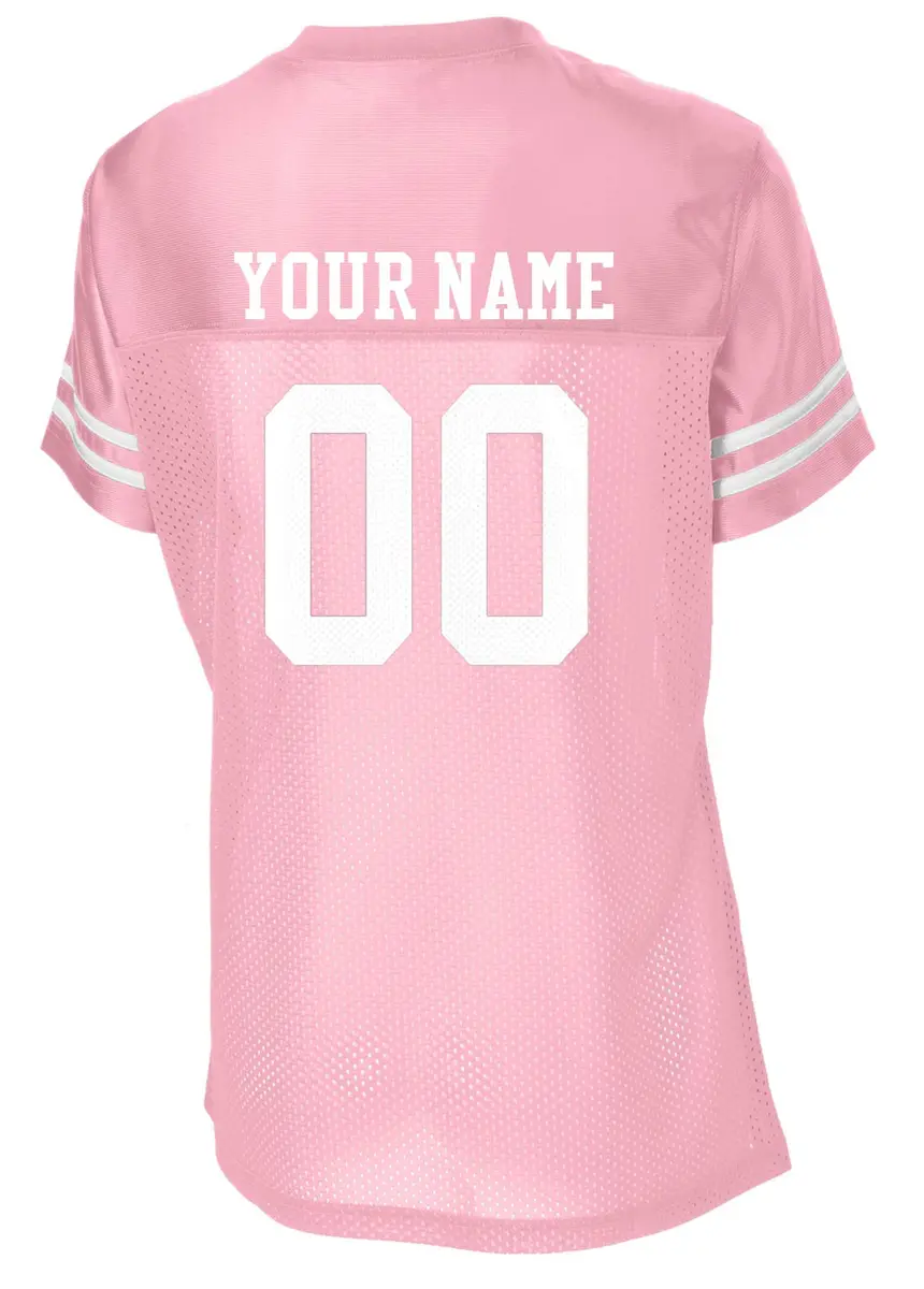 Rocksolid Womens Custom Football Replica Team Jersey Small Pink | Feminine Fit, Polyester, Customizable - view 2