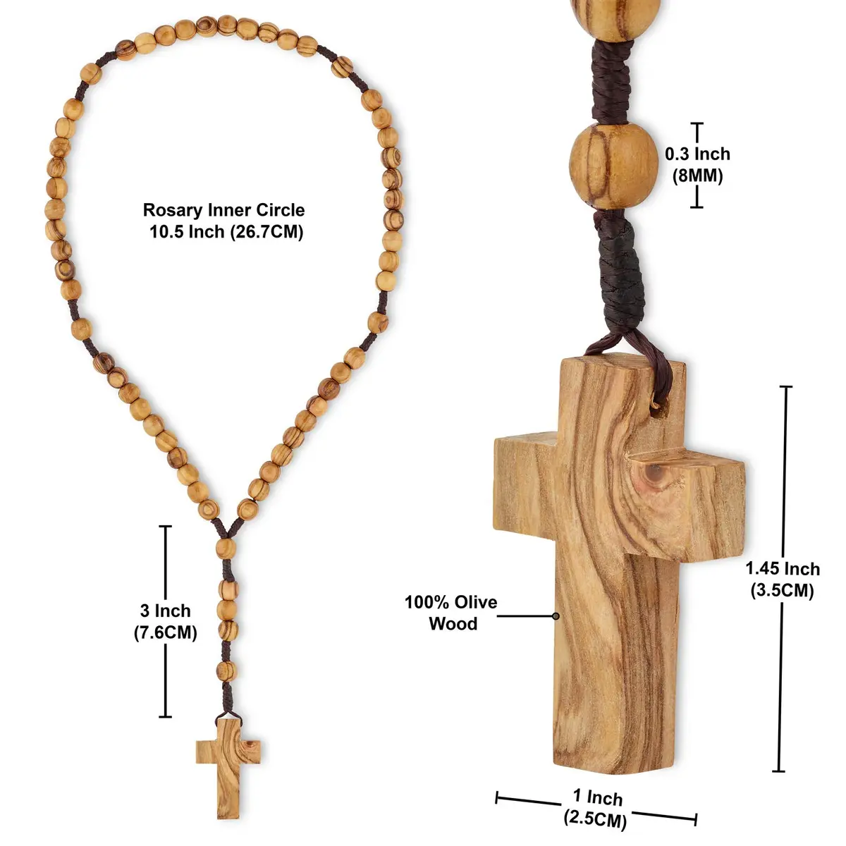 MIZZE Made for Luck Bethlehem Wooden Rosary Set | Catholic Prayer Beads for Men & Women - view 2