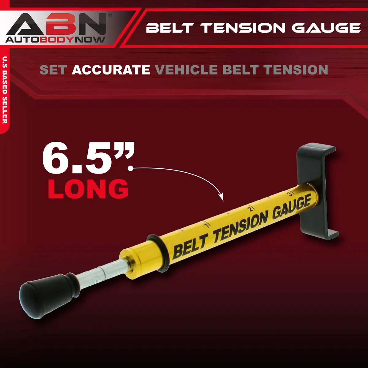 ABN Belt Tension Gauge - Universal 10 lb Spec, 16.5 cm (6.5 in) | Accurate Drive Belt Tension Measurement - view 2