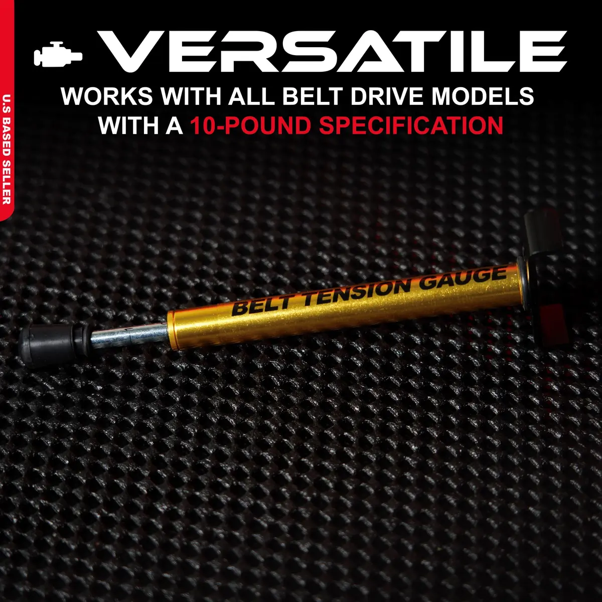 ABN Belt Tension Gauge - Universal 10 lb Spec, 16.5 cm (6.5 in) | Accurate Drive Belt Tension Measurement - view 3