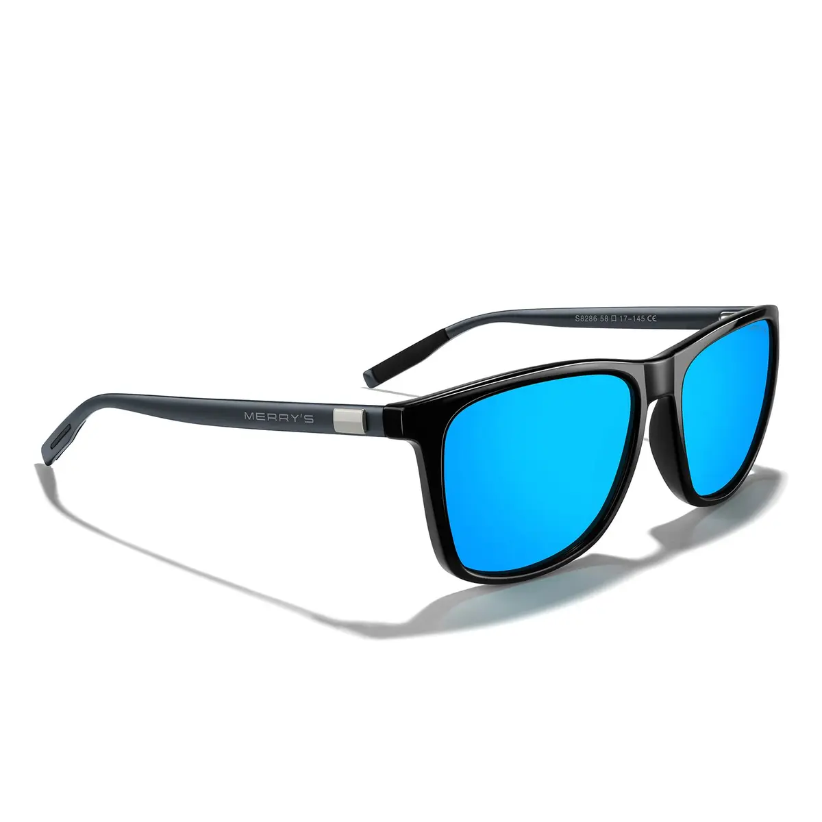 MERRY'S Square Polarized Sunglasses for Men Women Aluminum Temples | UV400 Polarized Lens, Unisex - view 5