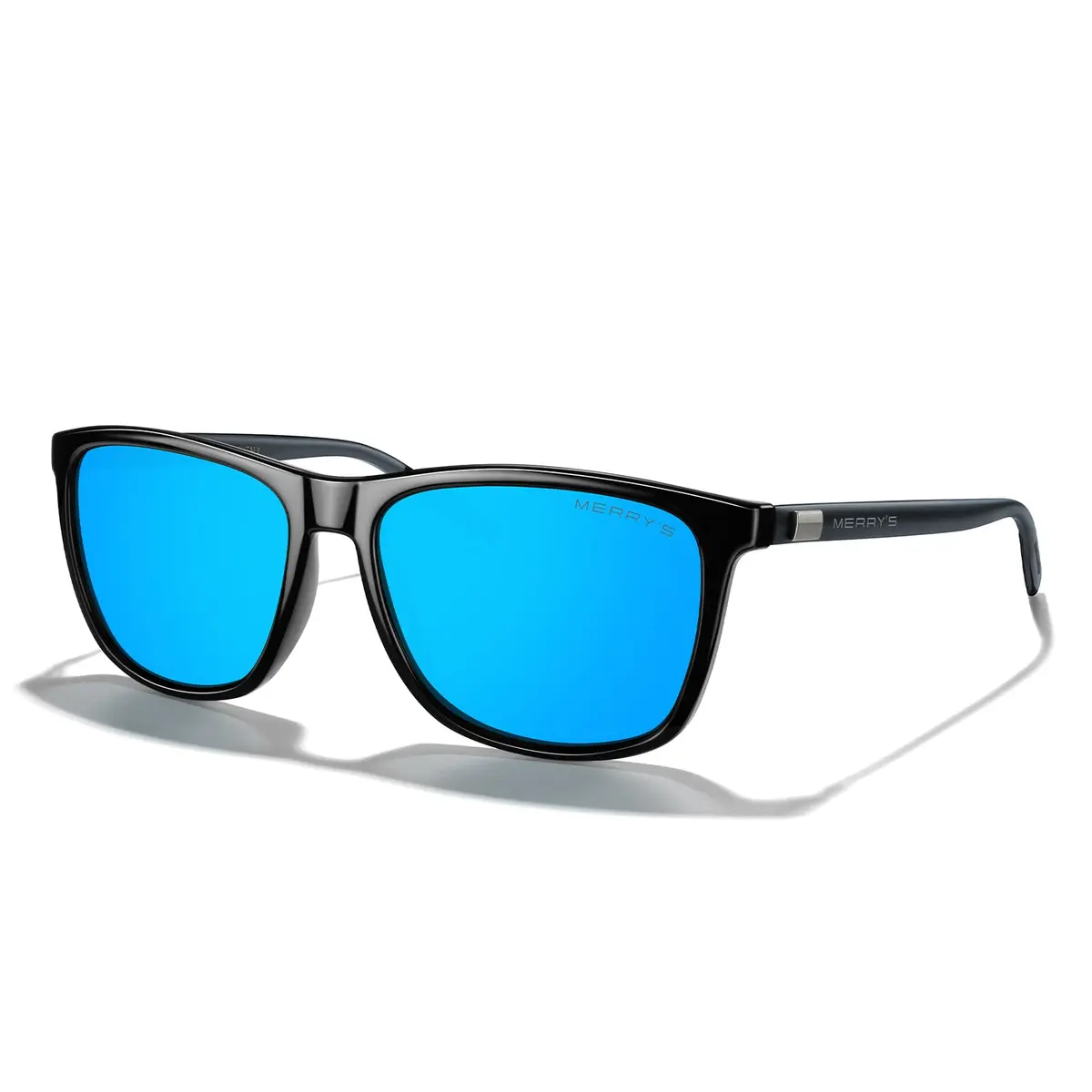 MERRY'S Square Polarized Sunglasses for Men Women Aluminum Temples | UV400 Polarized Lens, Unisex - main product image