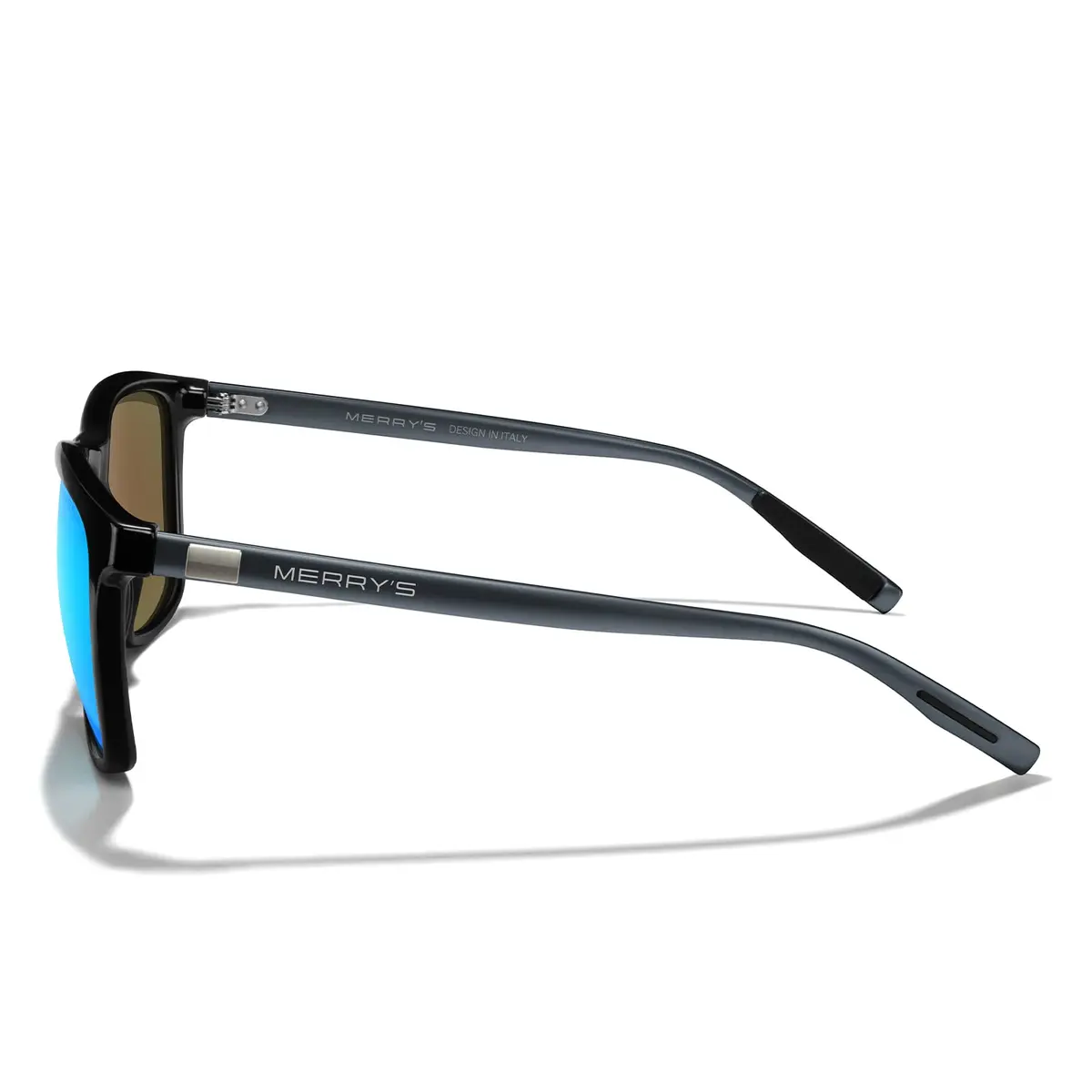 MERRY'S Square Polarized Sunglasses for Men Women Aluminum Temples | UV400 Polarized Lens, Unisex - view 3