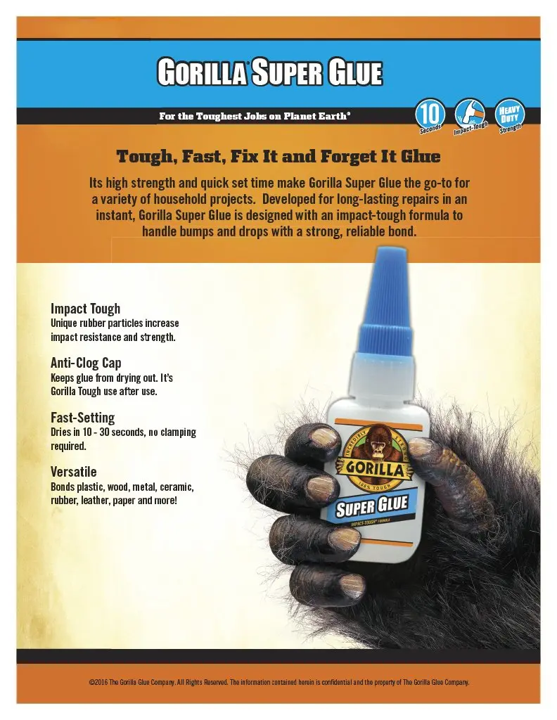 Gorilla Super Glue Tube, 3g | Clear, Pack of 12, Fast Bonding Adhesive - view 3