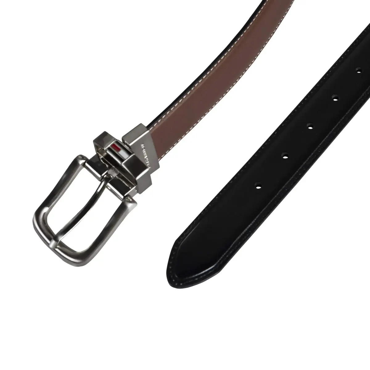 Tommy Hilfiger Men's Reversible Belt Brown/Black Casual 30 (76 cm) | Classic Leather Dress Belt - view 5
