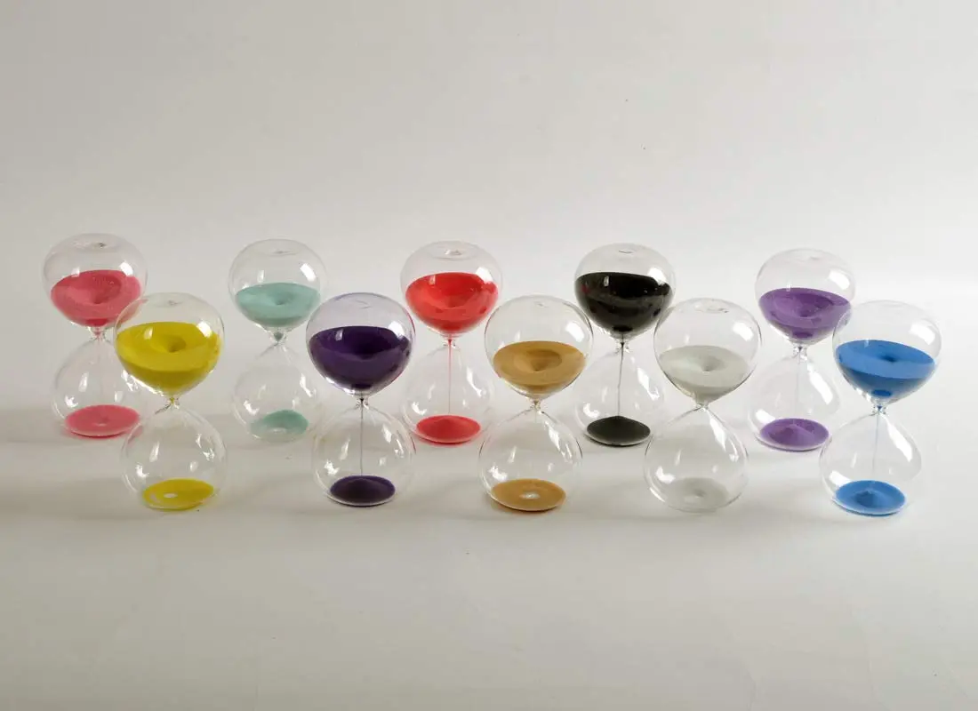 GracesDawn Transparent Glass Hourglass Sand Timer 60 min | Stylish Home & Kitchen Decor - view 4