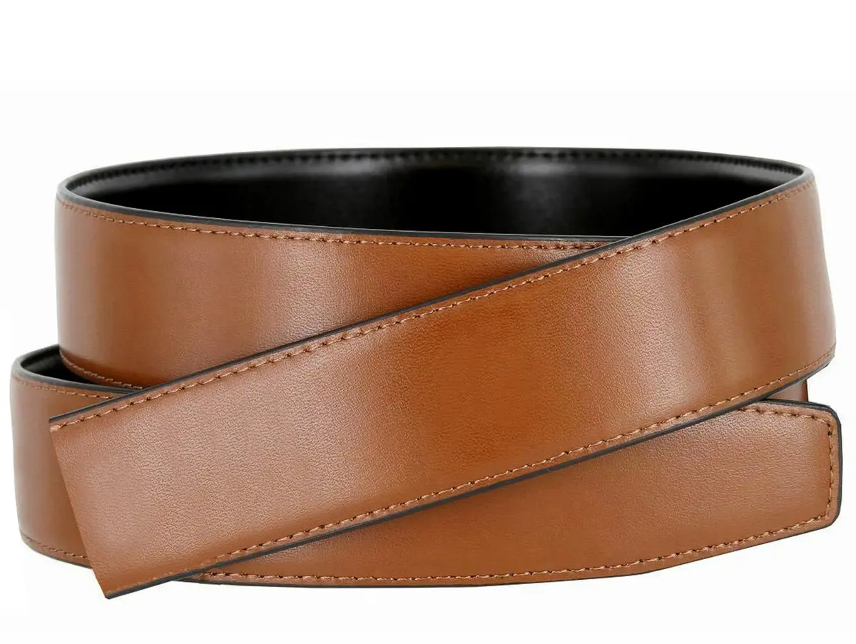 Belts.com Reversible Leather Belt Strap 1-3/8" (35mm) Wide | Genuine Leather Dress Belt, Black/Tan, Size 40 - view 3