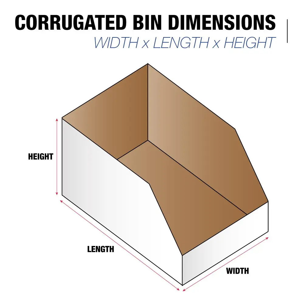 Tape Logic TLBINBIN69 Open Top Bin Boxes 6" x 9" x 4 1/2" White Pack of 25 | Durable Organizers - view 2