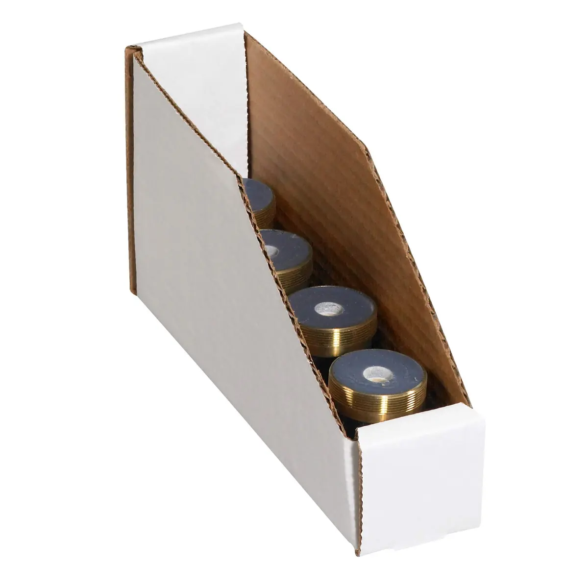 Tape Logic TLBINBIN69 Open Top Bin Boxes 6" x 9" x 4 1/2" White Pack of 25 | Durable Organizers - view 3