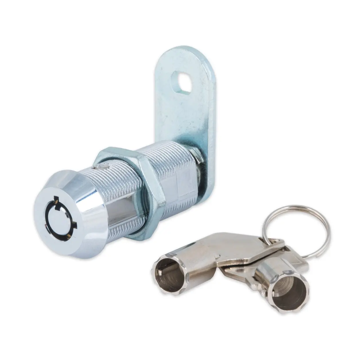 FJM Tubular Cam Lock 1-1/2" Chrome Finish | Keyed Alike, Versatile Installation - main product image