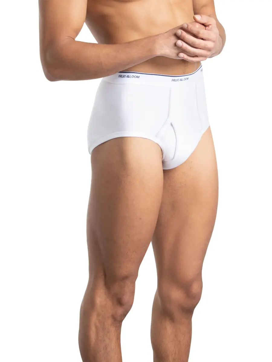 Fruit of the Loom Mens Tag-Free Cotton Briefs, 9 Pack - White, Large US | Full Coverage, Moisture Wicking Comfort - view 2
