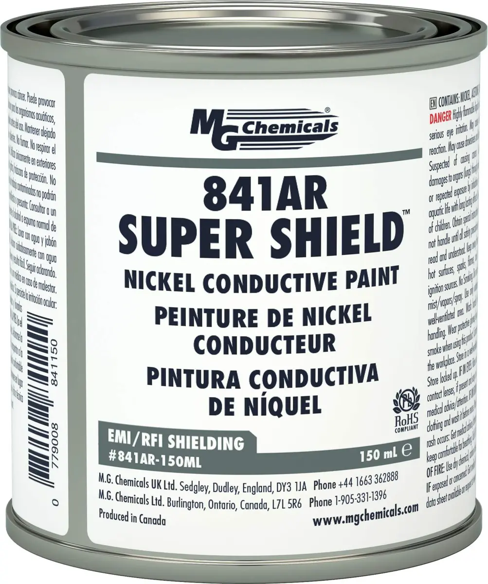 MG Chemicals Nickel Super Shield Conductive Coating 150ml (5 fl oz) | EMI/RFI Shielding for Electronics - main product image