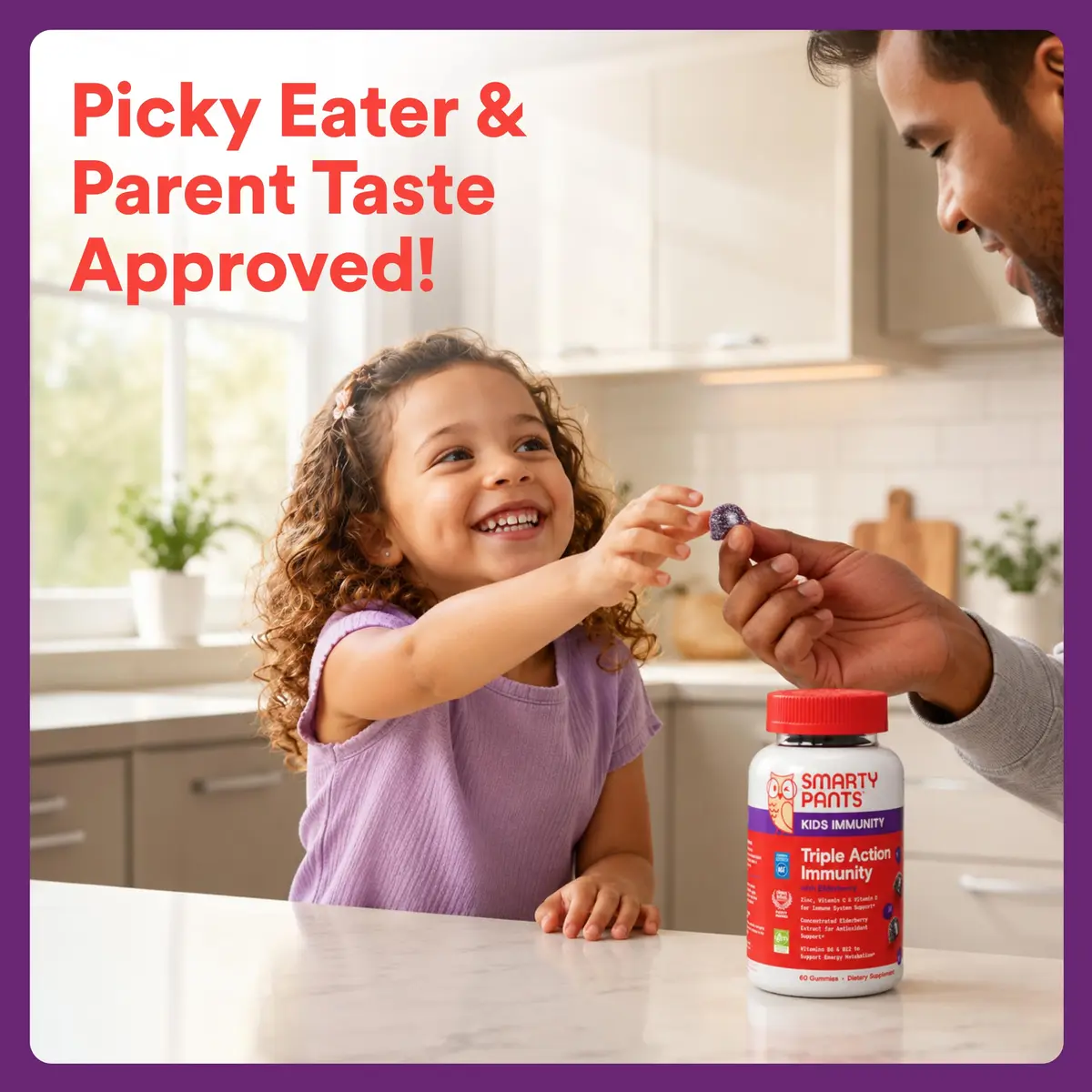 SmartyPants Kids Immunity Elderberry Gummies 60 Count | Support Kids' Immune Health with Elderberry & Vitamins - view 9