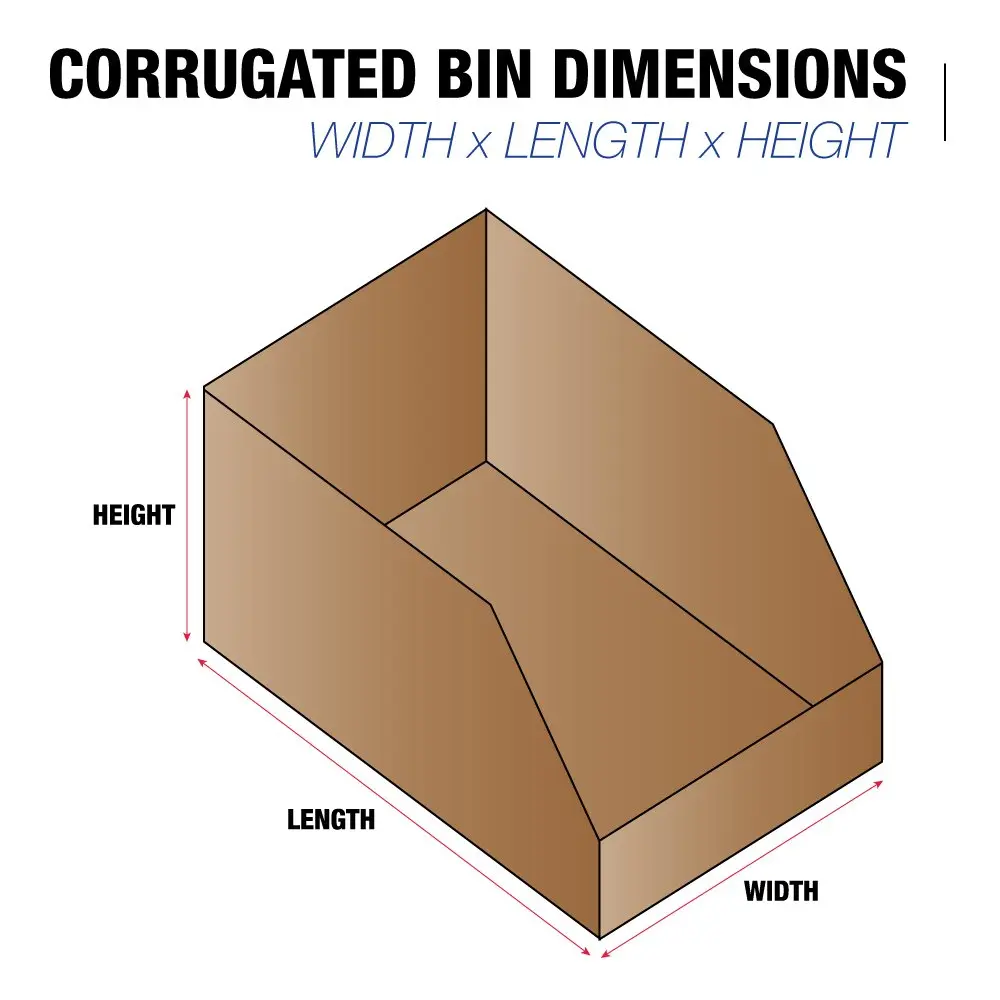 Tape Logic TLBINMT612K Open Top Bin Boxes 6" x 12" x 4 1/2" Kraft Pack of 50 | Heavy Duty Storage & Shipping - view 2