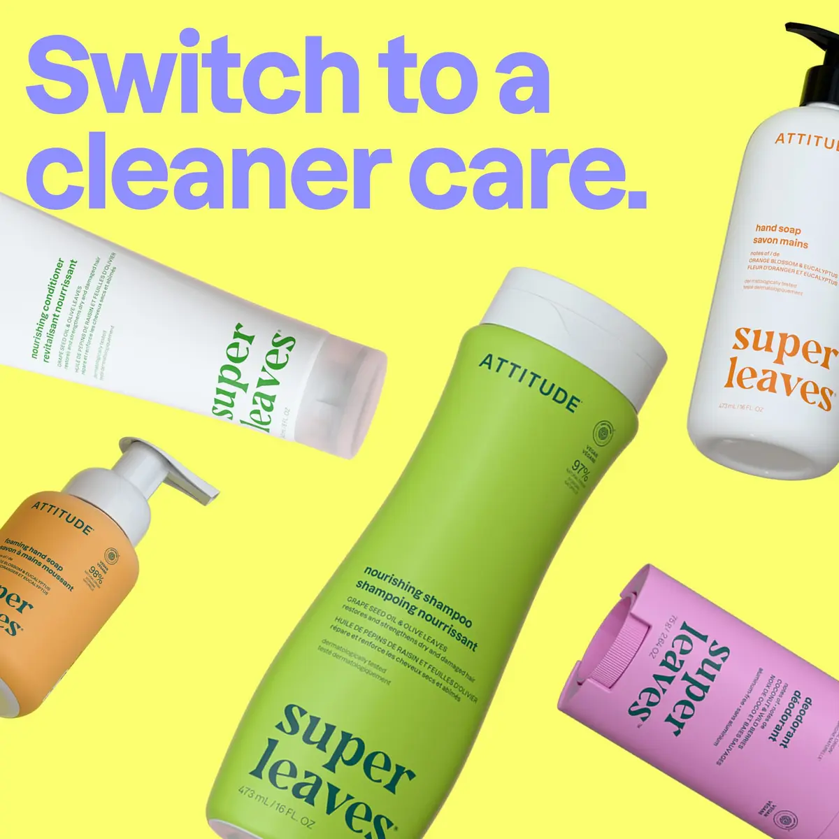 ATTITUDE Clarifying Shampoo for Oily Hair 473ml (16 Fl Oz) | EWG Verified, Vegan, Lemon & White Tea - view 7