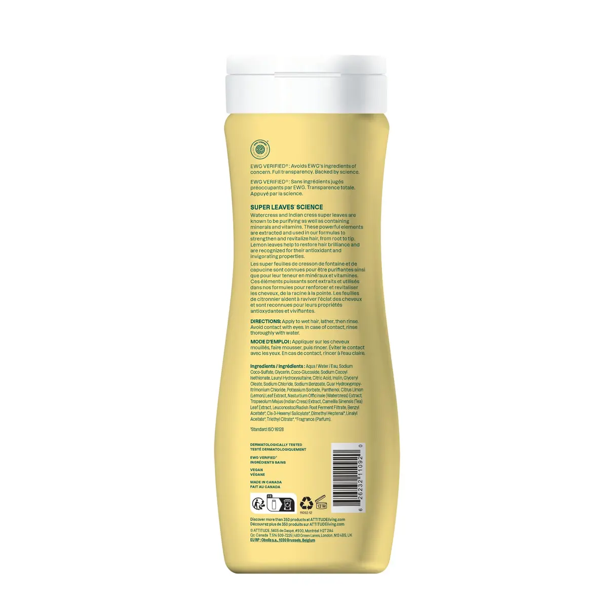 ATTITUDE Clarifying Shampoo for Oily Hair 473ml (16 Fl Oz) | EWG Verified, Vegan, Lemon & White Tea - view 8