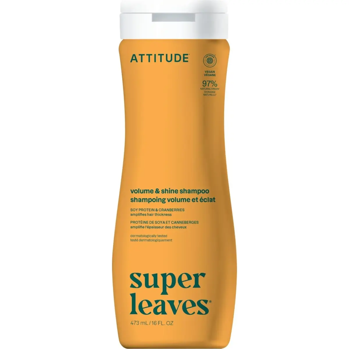 ATTITUDE Volume and Shine Hair Shampoo 473ml (16 Fl Oz) | EWG Verified for Thin Hair - main product image
