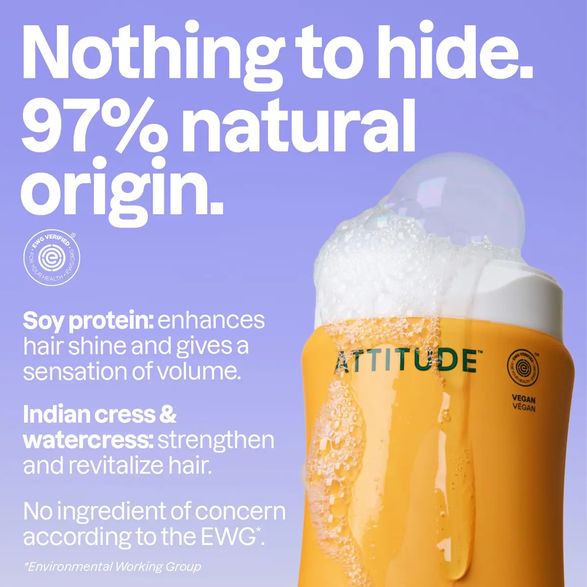 ATTITUDE Volume and Shine Hair Shampoo 473ml (16 Fl Oz) | EWG Verified for Thin Hair - view 3