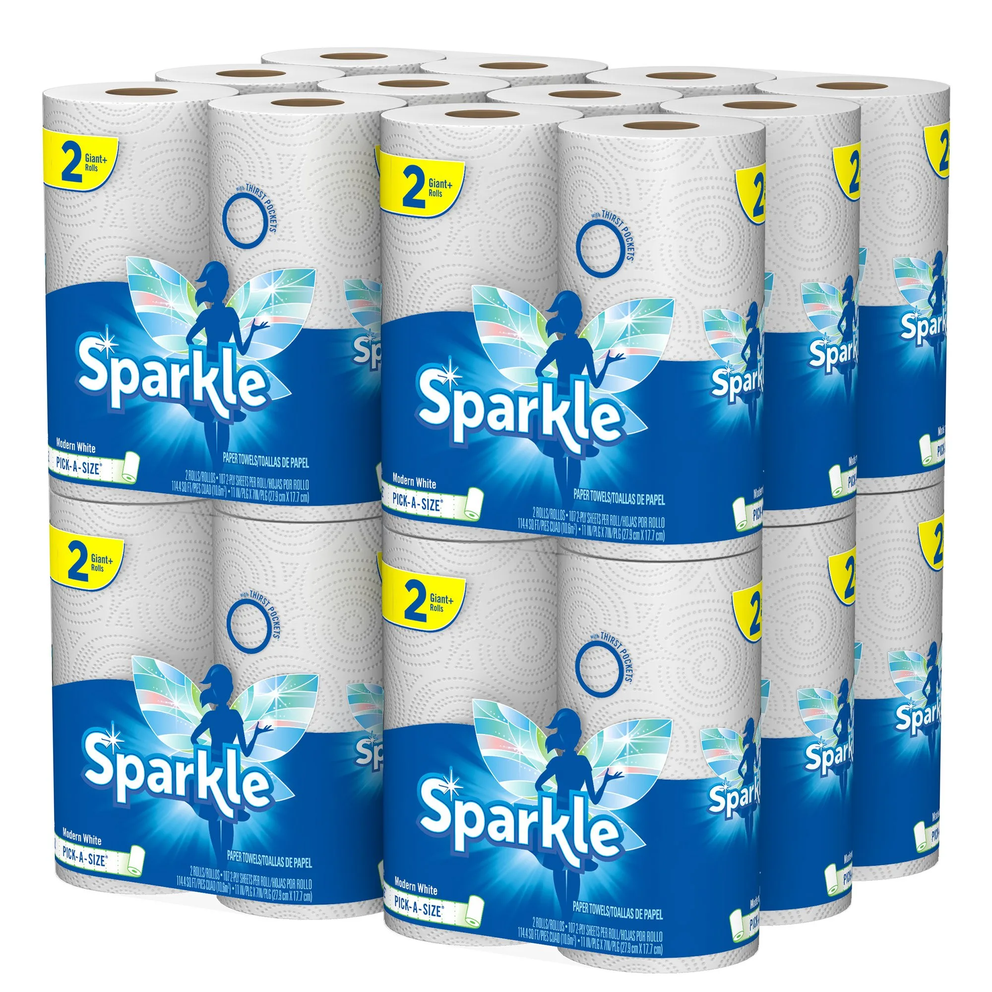 Sparkle Pick-A-Size Paper Towels, 24 Giant+ Rolls (Equal to 46 Regular Rolls) | Everyday Value Paper Towel With Full And Half Sheets - main product image