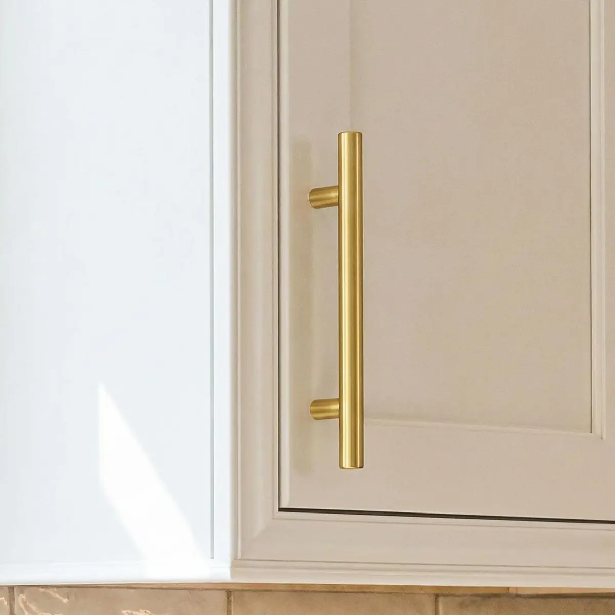 Goldenwarm 10 Pack 5-1/16" Gold Cabinet Handles Brushed Brass Stainless Steel | Durable Kitchen & Bathroom Drawer Pulls - view 3