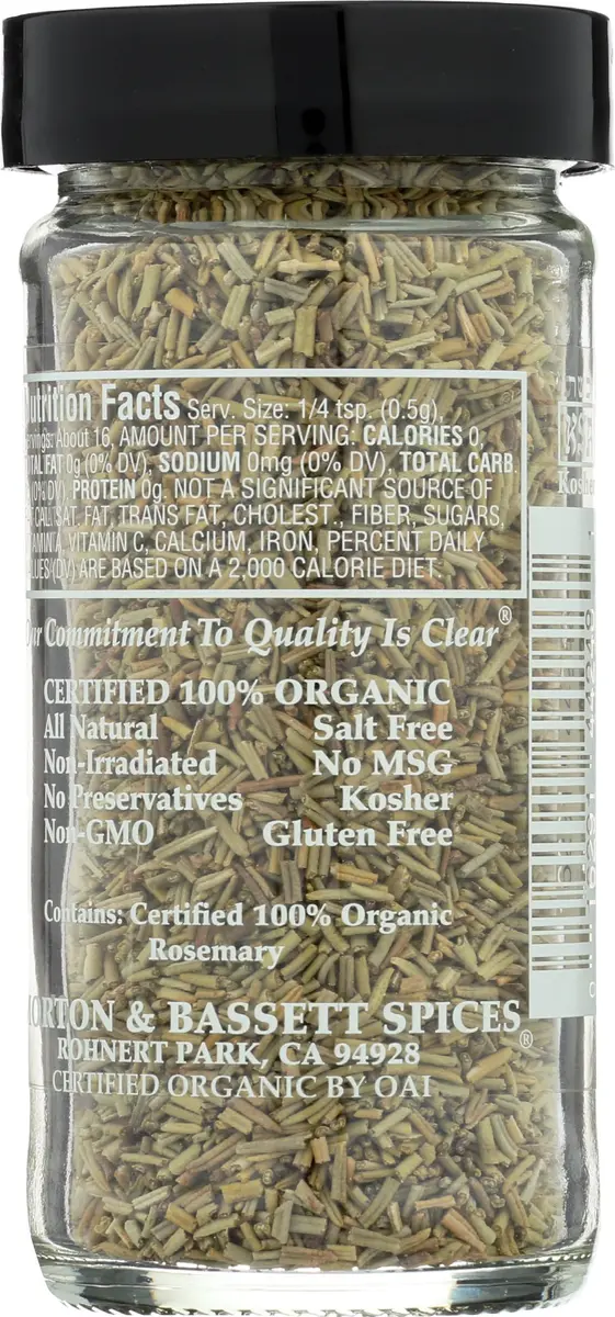 Morton & Bassett Organic Rosemary 0.8 oz | Aromatic Herb for Cooking & Baking - view 2