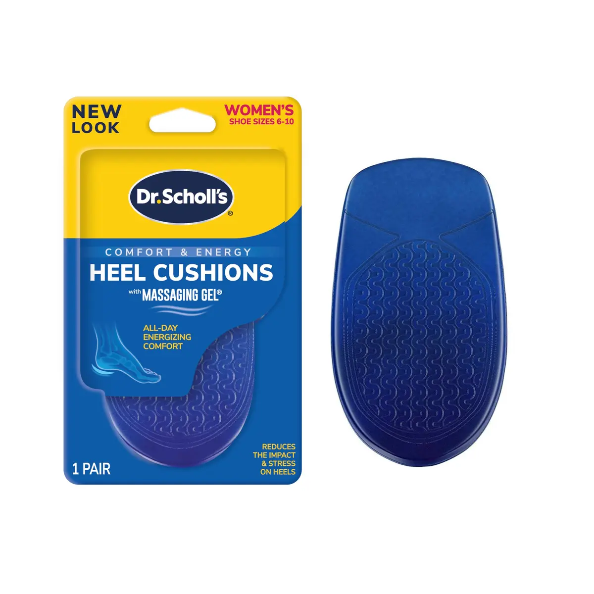 Dr. Scholl's Massaging Gel Heel Cushions for Women | 1 Pair (1 Count) - main product image