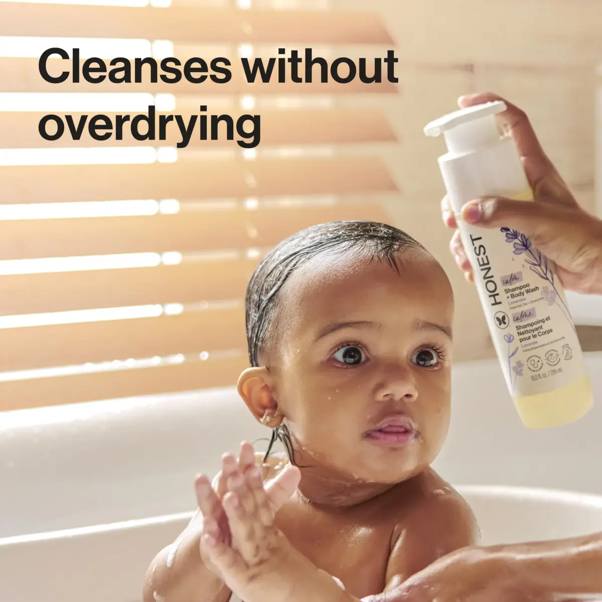 The Honest Company 2-in-1 Baby Shampoo & Body Wash Lavender Calm 295ml (10 fl oz) | Tear-Free Hypoallergenic Formula - view 3