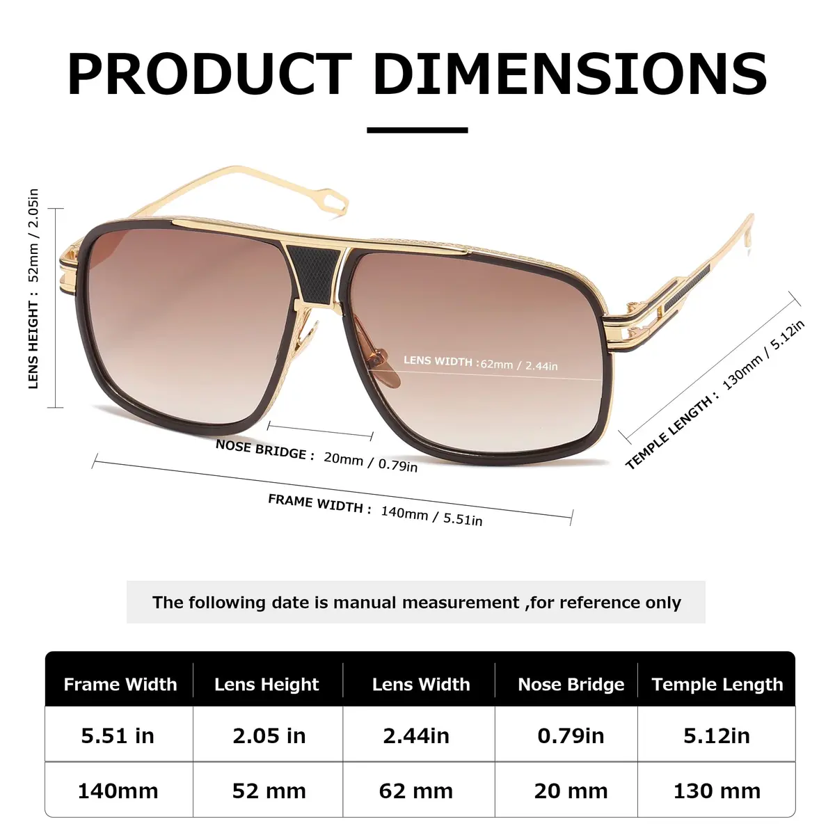 AEVOGUE Oversized Shield Sunglasses AE0336 | Retro Alloy Frame, 62mm Gradient UV Protection Lenses - view 5