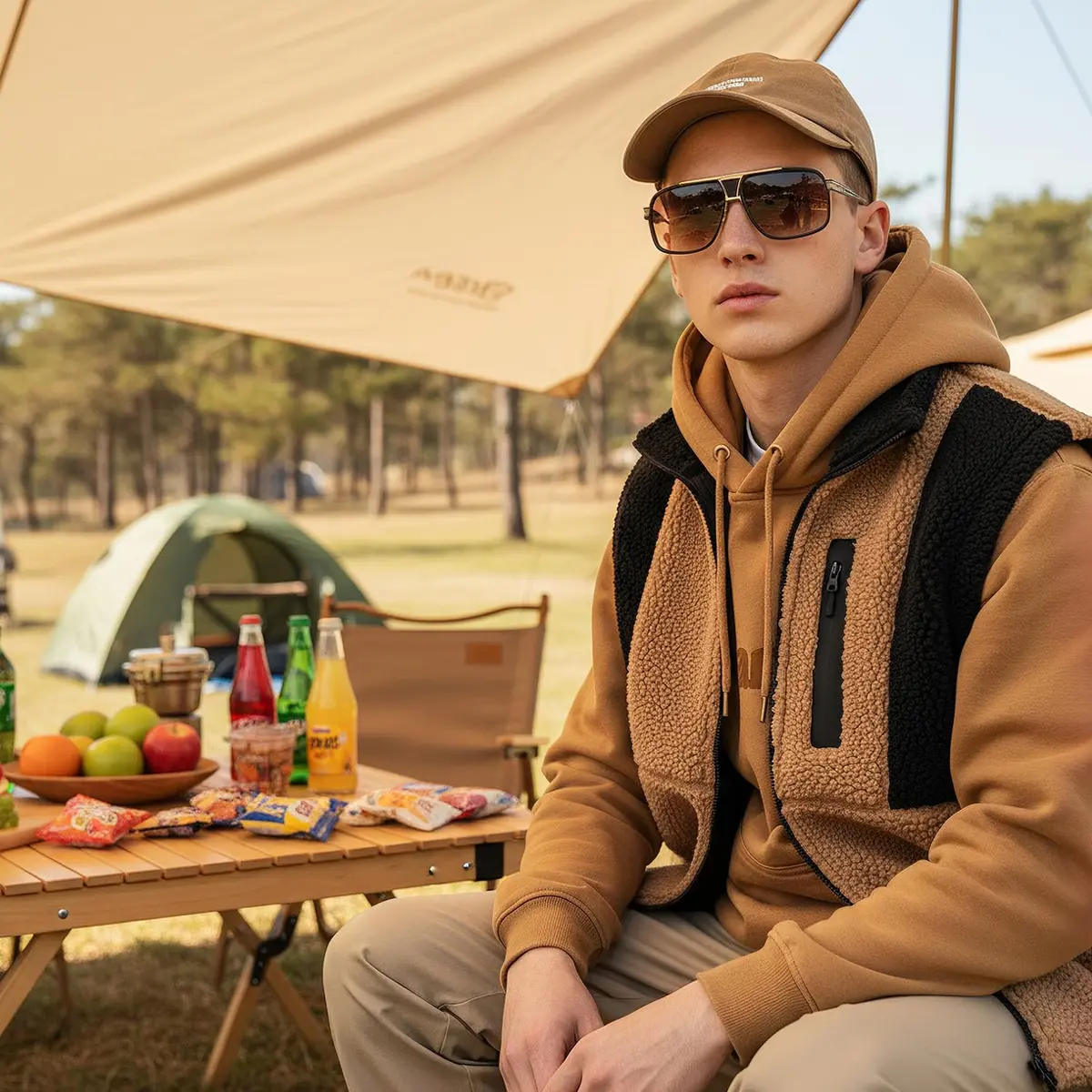AEVOGUE Oversized Shield Sunglasses AE0336 | Retro Alloy Frame, 62mm Gradient UV Protection Lenses - view 4