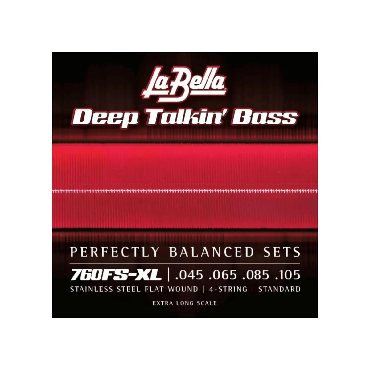 La Bella 760FS Deep Talkin' Bass Flatwound Bass Strings - Extra Long Scale .045-.105 Stainless Steel - main product image