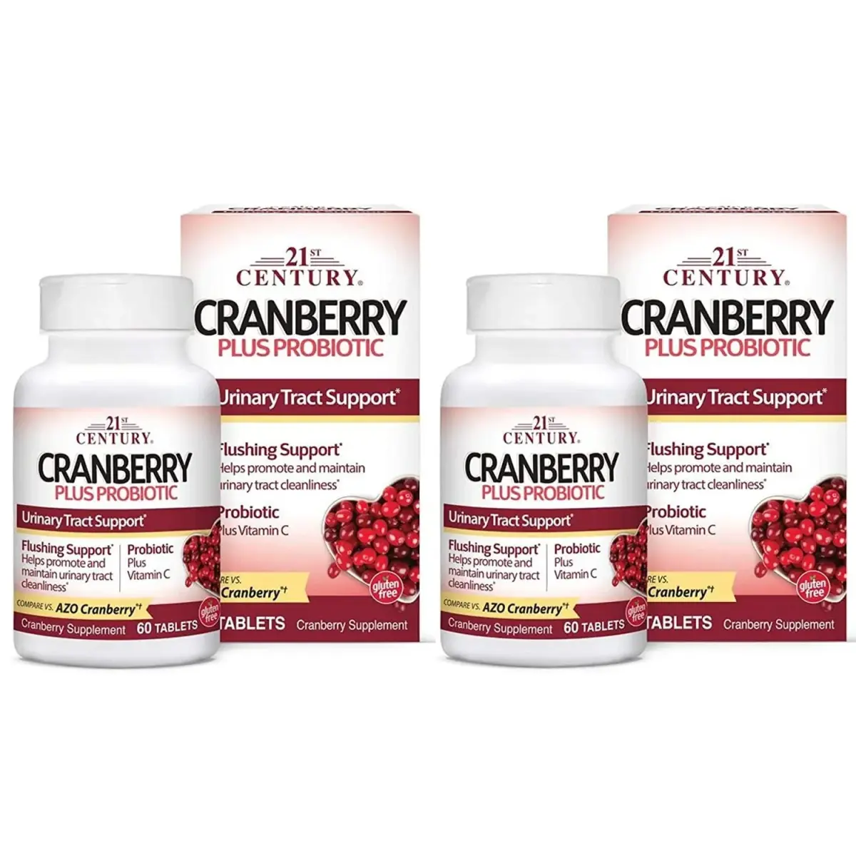 21st Century Cranberry Plus Probiotic Tablets 2 Count | Urinary Tract Support with Probiotics - main product image
