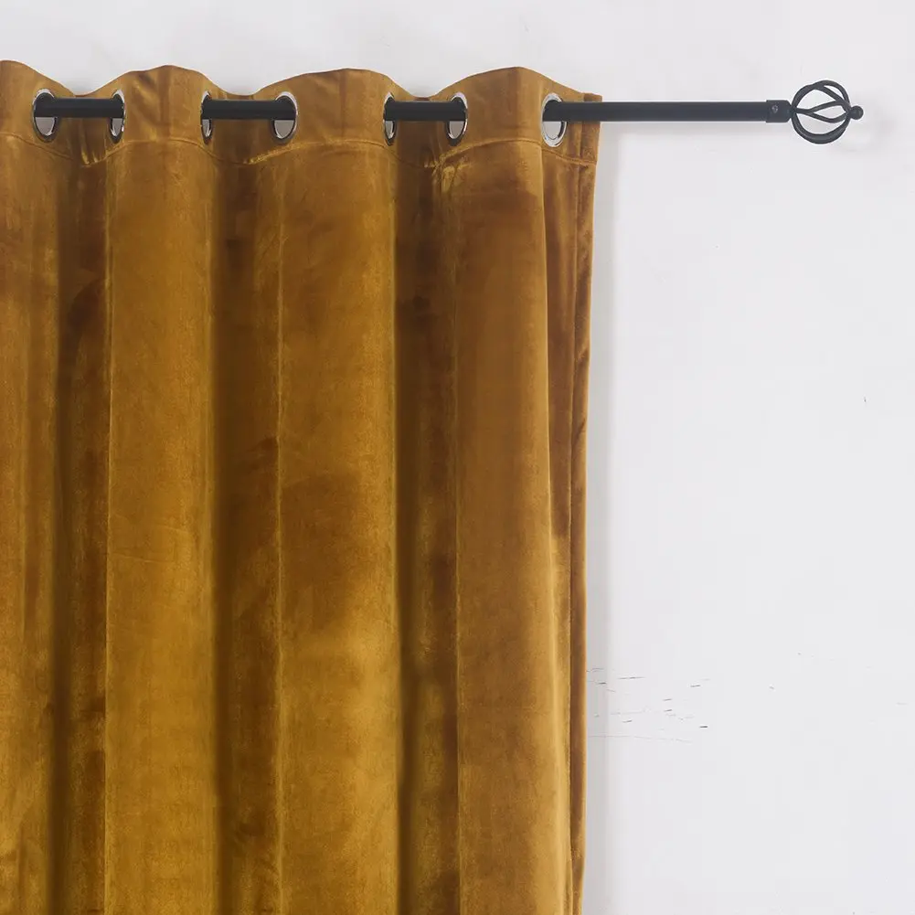 Cherry Home Velvet Curtain Panel Set (52 in x 84 in) | Heavy, Light-Blocking, Energy Efficient - view 3