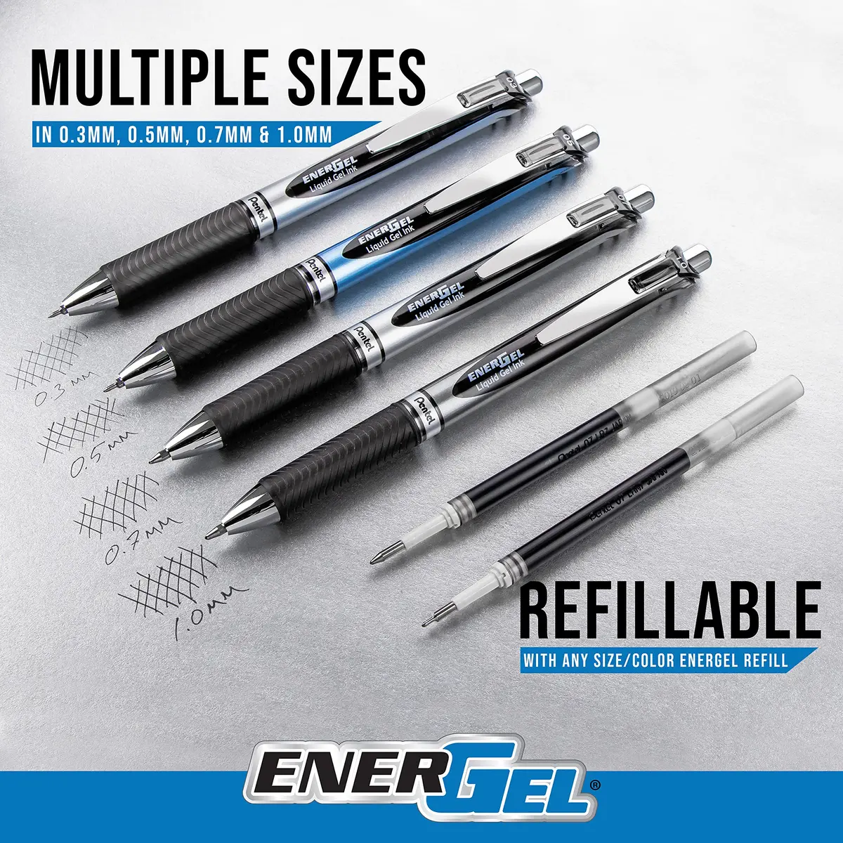 Pentel EnerGel RTX Retractable Liquid Gel Pen 0.7mm | Smooth, Fast-Drying Ink for Professionals & Students - view 7