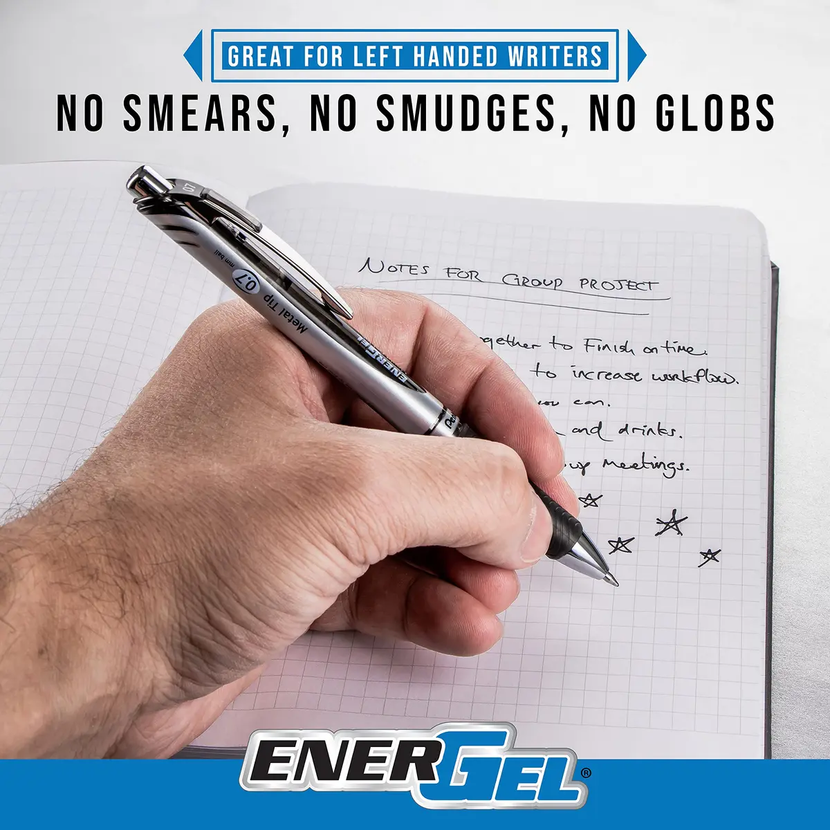 Pentel EnerGel RTX Retractable Liquid Gel Pen 0.7mm | Smooth, Fast-Drying Ink for Professionals & Students - view 8