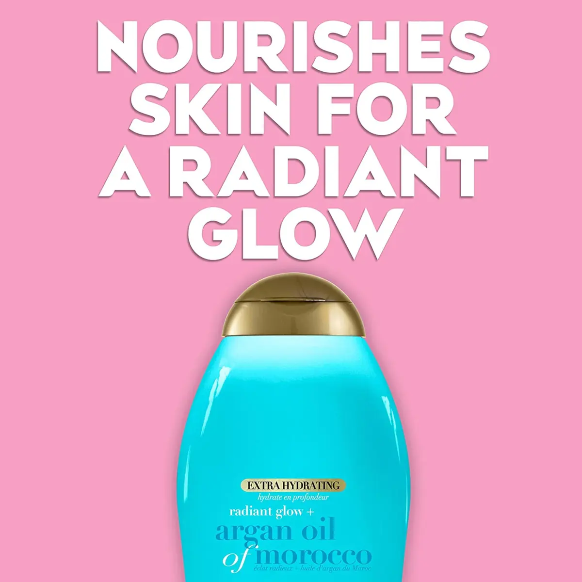 OGX Extra Hydrating Radiant Glow + Argan Oil of Morocco Lotion, 19.5 oz | Nourishing Body Moisturizer for Dry Skin - view 6