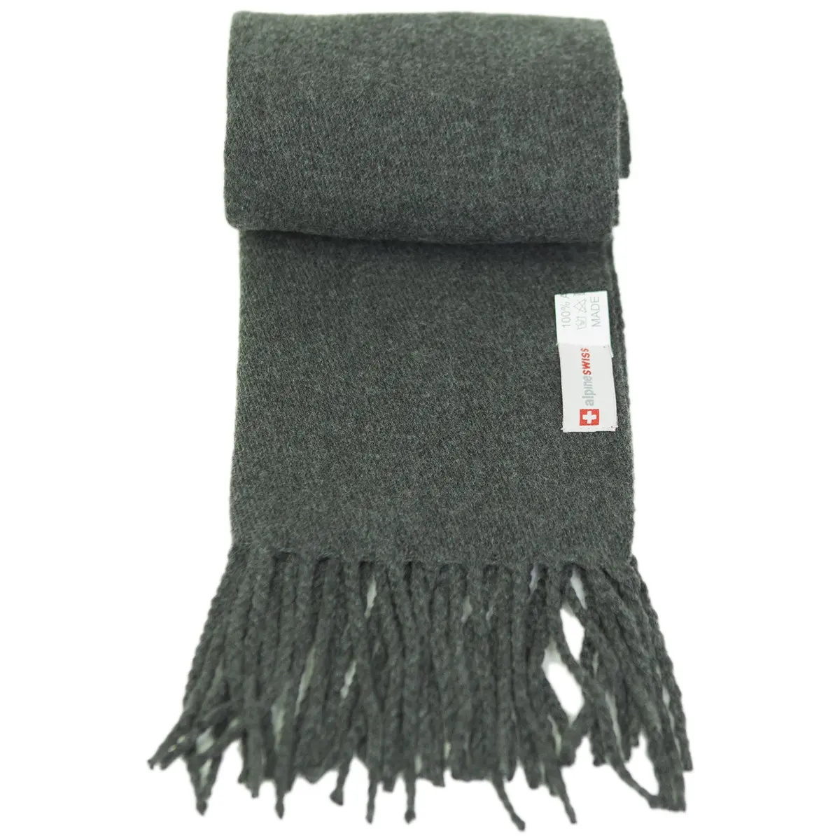 Alpine Swiss Mens Plaid Scarf 80in x 12in | Luxurious Soft Winter Accessory - view 4