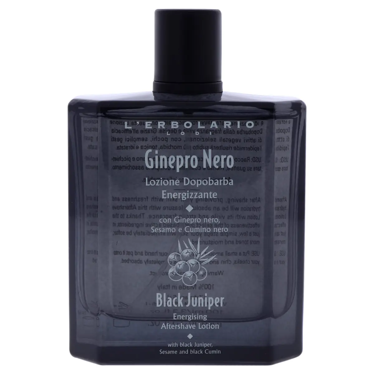 L'Erbolario Black Juniper Energizing After Shave Lotion 100ml (3.3 Fl Oz) | Soothes & Hydrates Post-Shave - view 2