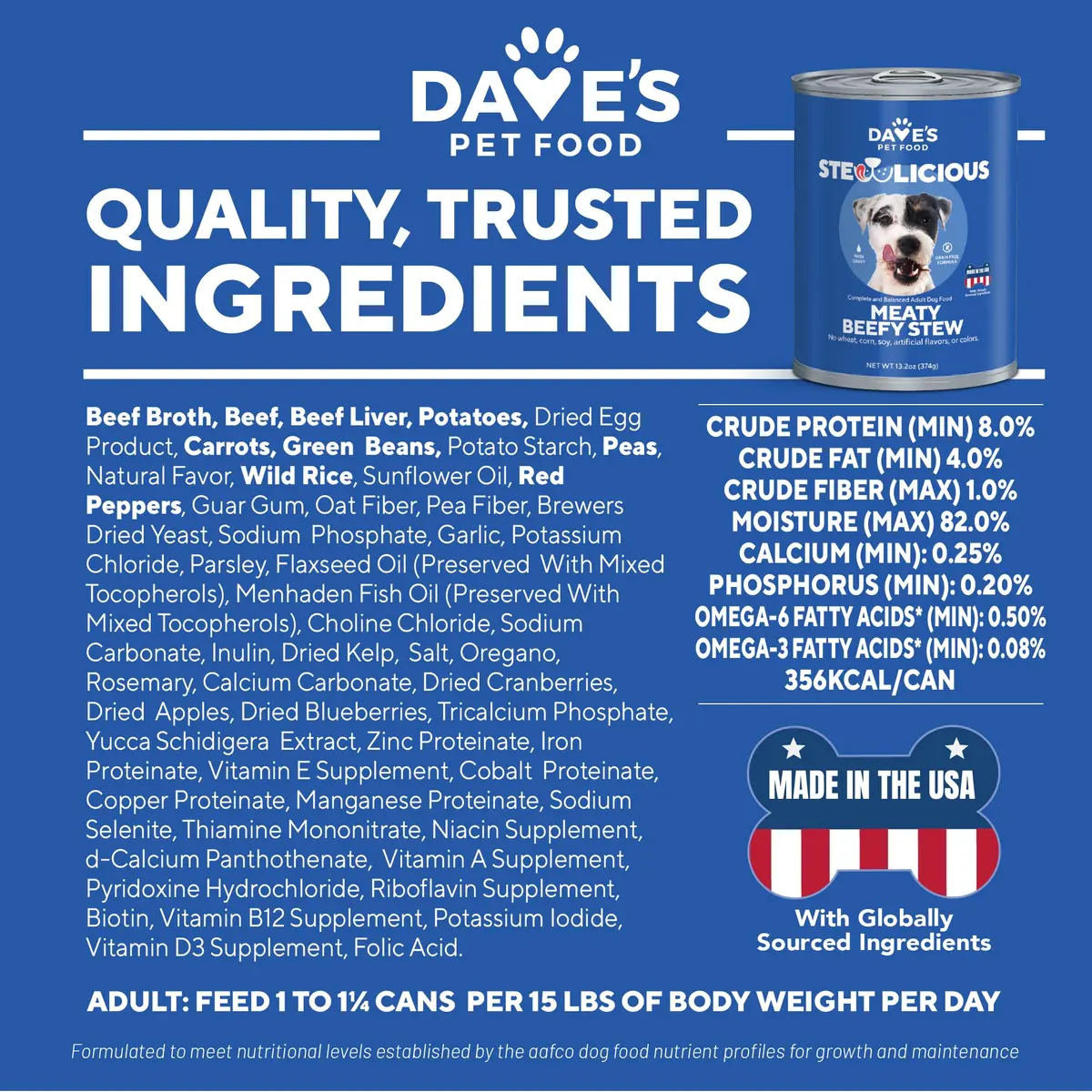 Dave's Pet Food Soft Dog Food, Meaty Beef in Gravy, 13.2 oz | Made in USA, Nutritious & Affordable - view 6