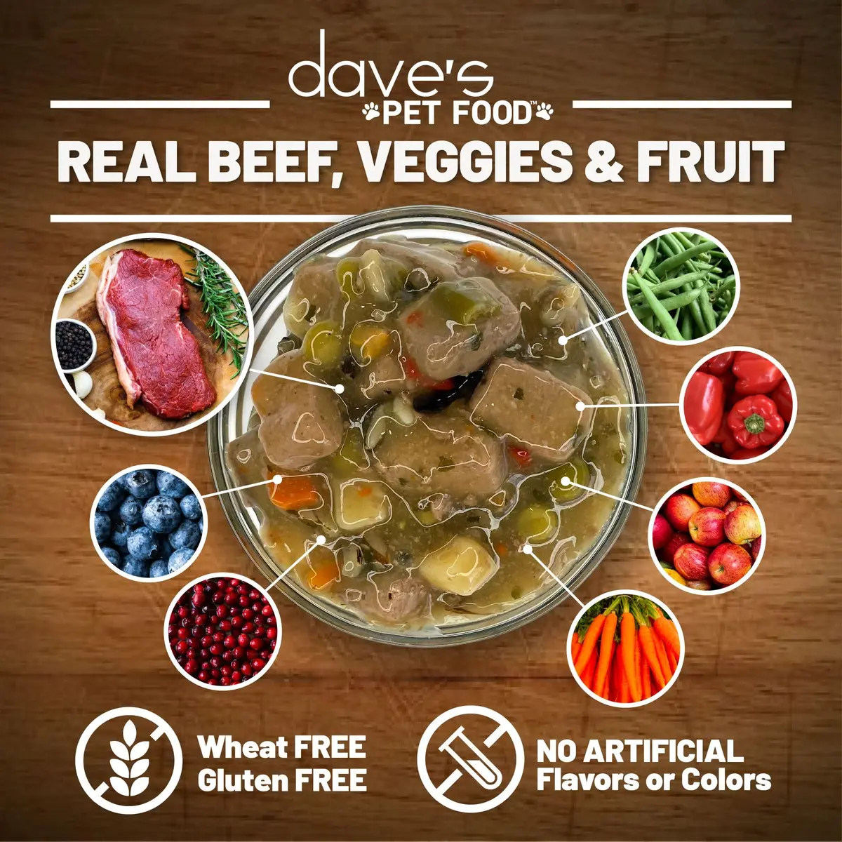 Dave's Pet Food Soft Dog Food, Meaty Beef in Gravy, 13.2 oz, 12 Pack - view 4