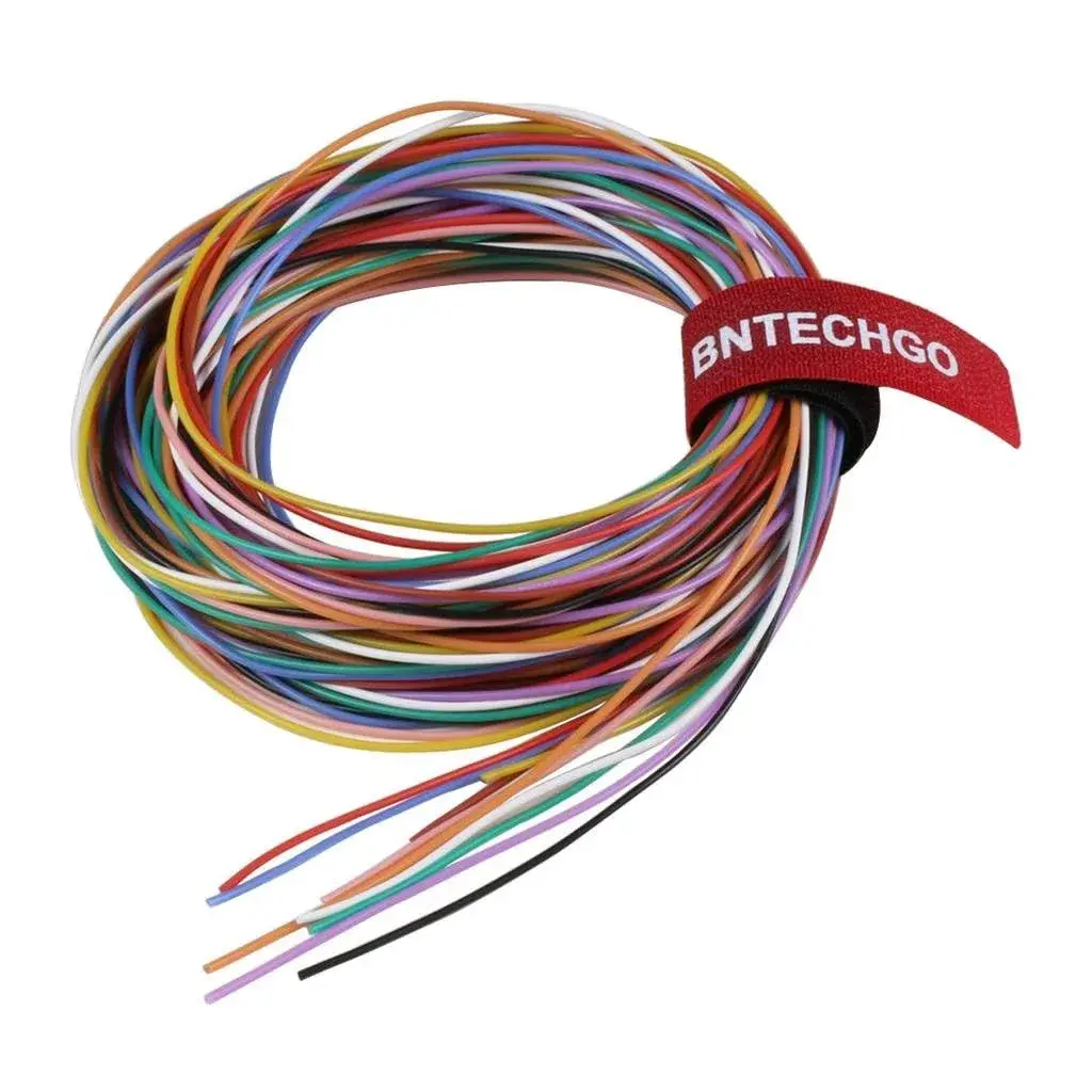 BNTECHGO 28 AWG Silicone Wire Kit - 10 Vibrant Colors, 10 ft Each (28 Gauge, Tinned Copper) - main product image