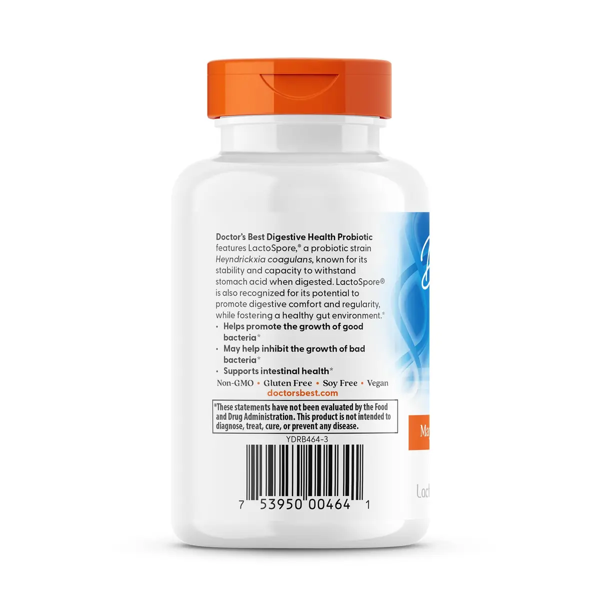 Doctor's Best Digestive Health Probiotic with LactoSpore 60 Veg Caps | Supports Gut Flora & Digestion - view 4