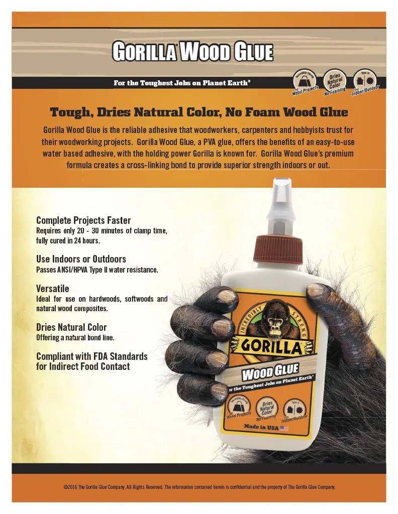 Gorilla Wood Glue, 8 Ounce (Pack of 7) Bottles | Strongest Wood Glue for Furniture & Woodworking - view 2