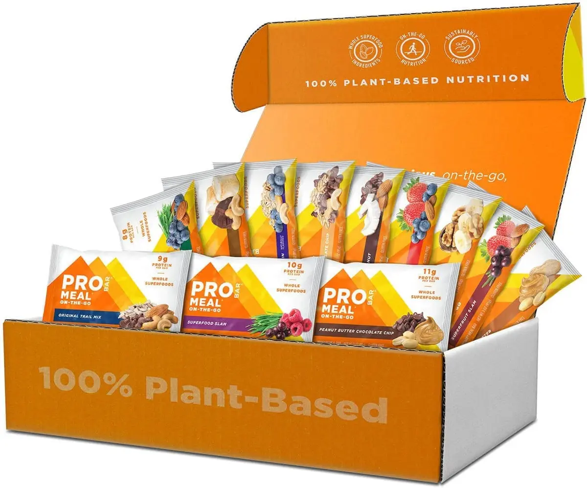 PROBAR MEAL Bar – Plant Based Meal Replacement with Whole Food Ingredients, Oats, Nuts & Seeds, Vegan, Gluten Free, Non-GMO (12 Flavor Pack) - main product image