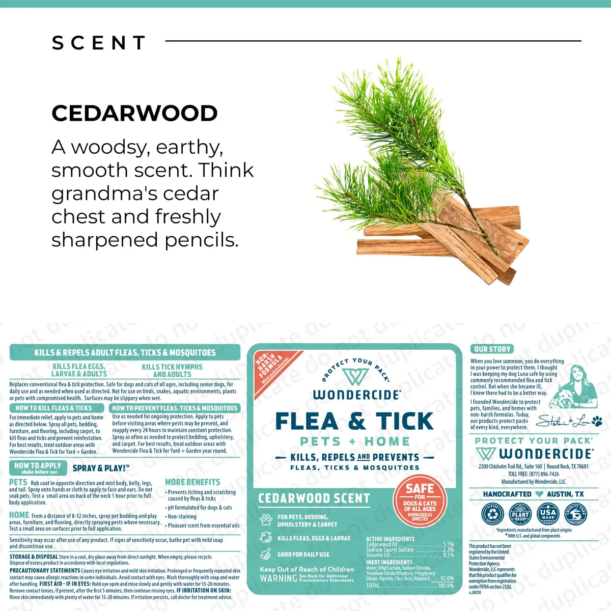 Wondercide Flea Tick & Mosquito Spray for Pets & Home - Cedarwood 16 fl oz | Natural Plant-Powered Pest Control - view 6