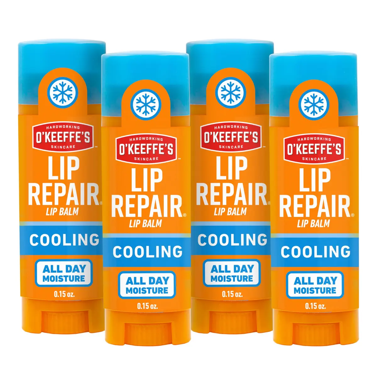 O'Keeffe's Lip Repair Cooling Relief Lip Balm 4 Pack | Soothes & Moisturizes Dry, Cracked Lips - main product image