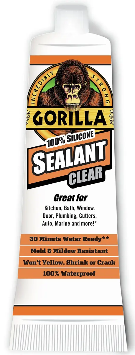 Gorilla Waterproof Caulk & Seal Silicone Sealant, Clear 2.8oz (79g) Squeeze Tube | Pack of 6 - view 2