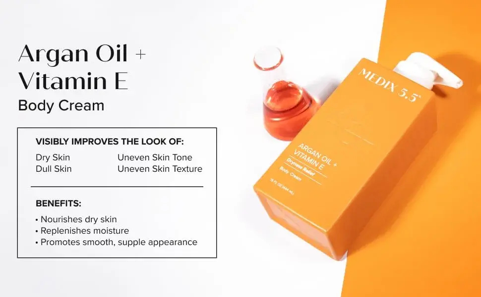 Medix 5.5 Argan Oil Cream + Vitamin E 473ml (15 Fl Oz) | Hydrates & Firms Skin - view 9
