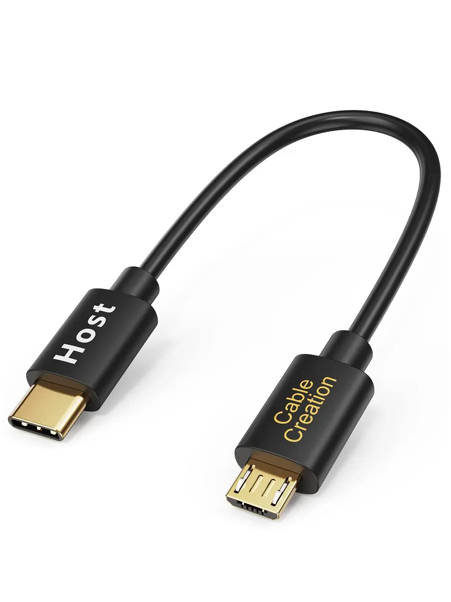 CableCreation Short USB-C to Micro-USB Cable 0.2m (0.65ft) | 480Mbps Data Transfer & Fast Charging - main product image